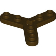 Lego deska (desičika) rotor se zaoblenými konci, tmavě hnědá (6328094)